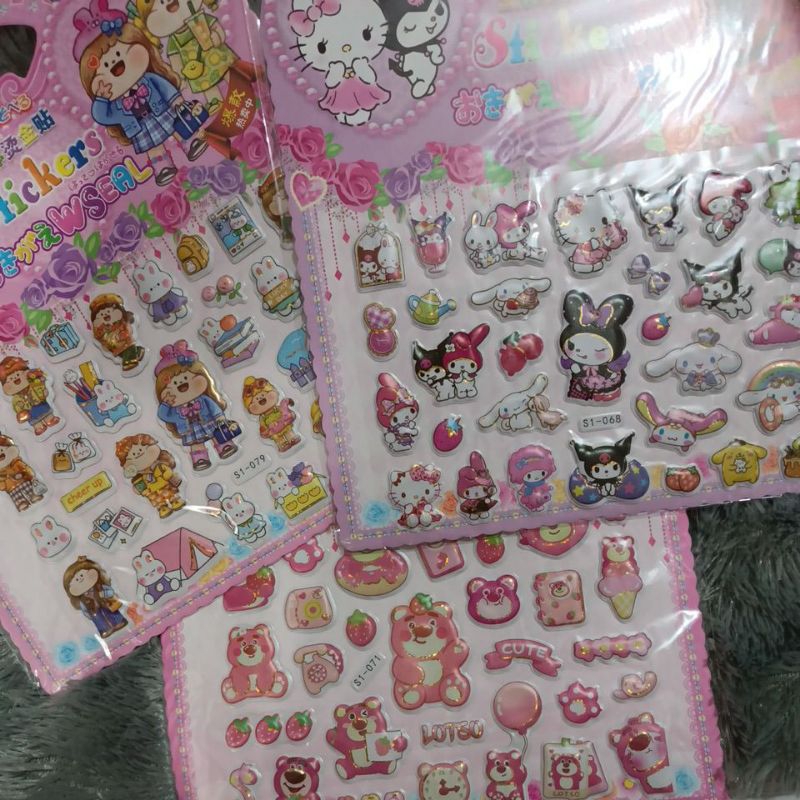 

Stiker Timbul Sanrio / Gemoy / Lotso