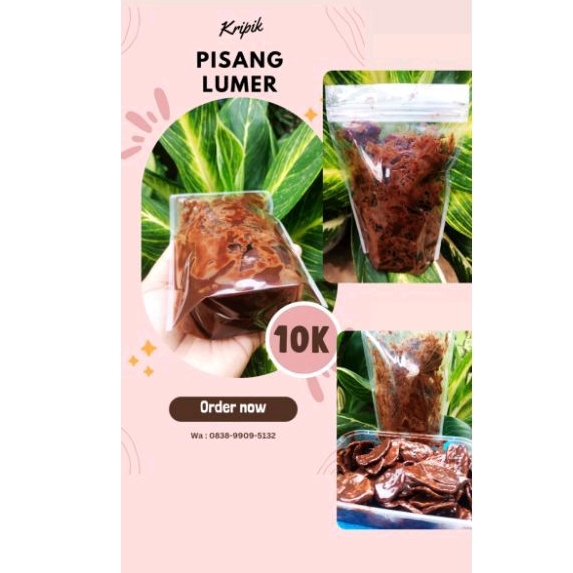 

kripik pisang coklat lumer