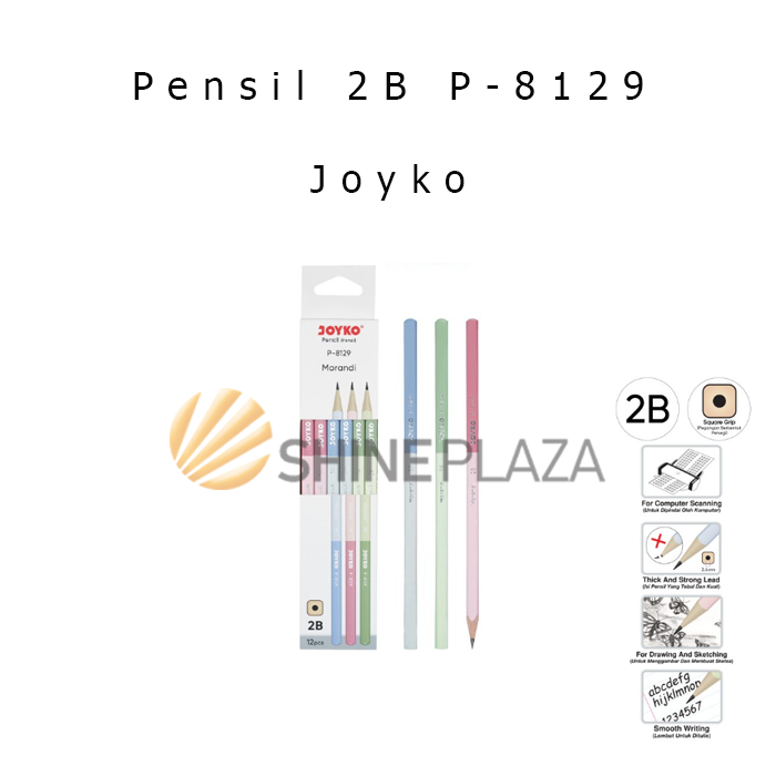 

Pensil Gambar Komputer 2B Joyko P-8129 - Pencil Morandi Murah