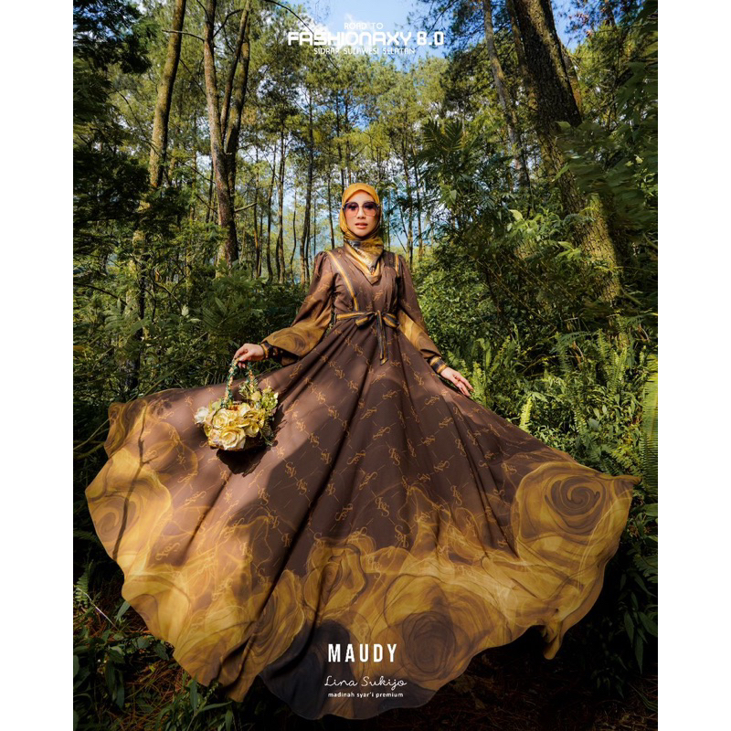 LINA SUKIJO /  Gamis linasukijo/ scarf linasukijo/gamis branded