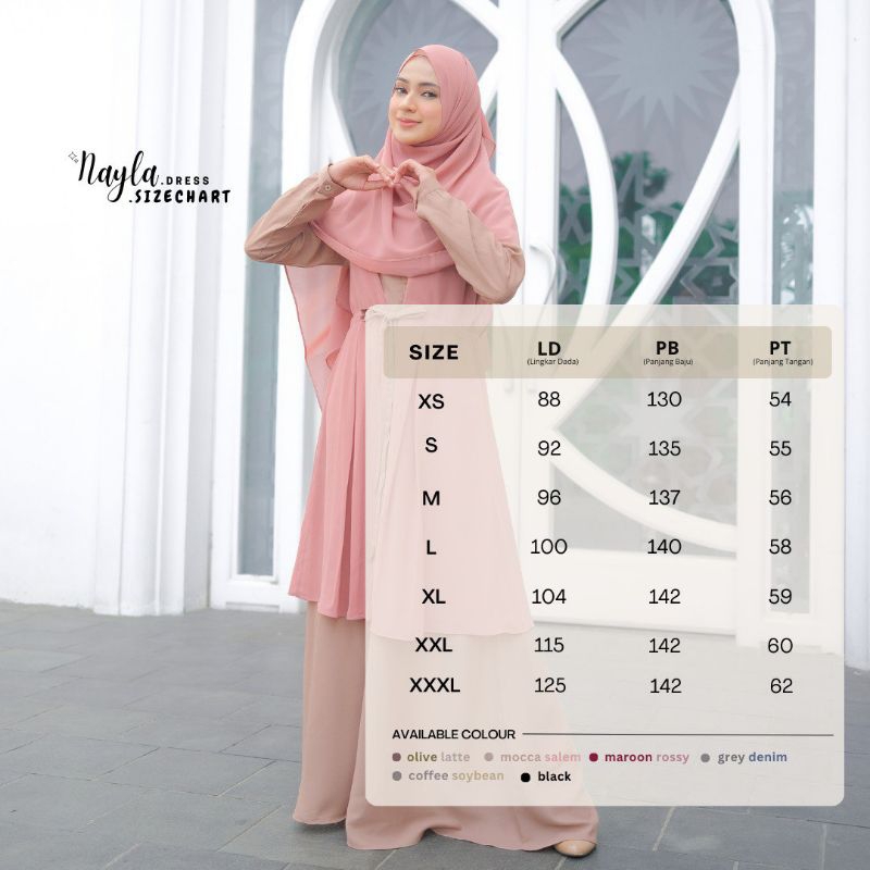 Riskirich Nayla Gamis Remaja Dewasa Muslimah 2 in 1 Style Kombinasi Outer Dijahit Menyatu Terbaru