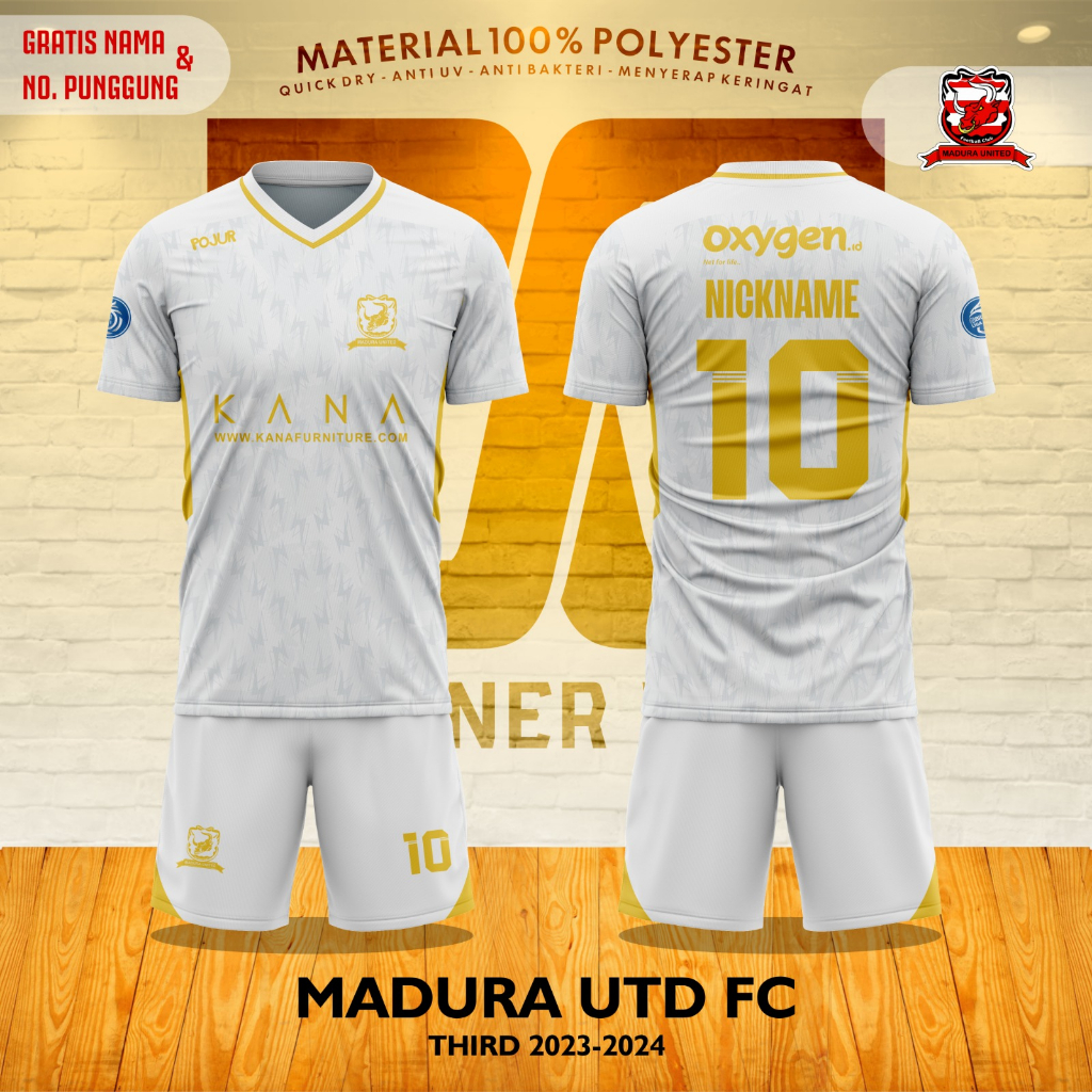 Jersey Kaos Baju Atasan SUPORTER MADURA UNITED THIRD 2023/2024