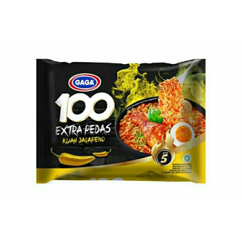 

Mie GAGA 100 extra pedas kuah jalapeno paket 5 pcs