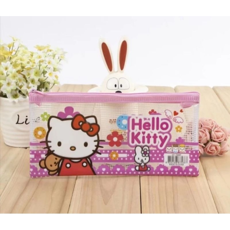 

KAN Map Folder Plastik Mika Bening Jaring Karakter Hello Kitty B6