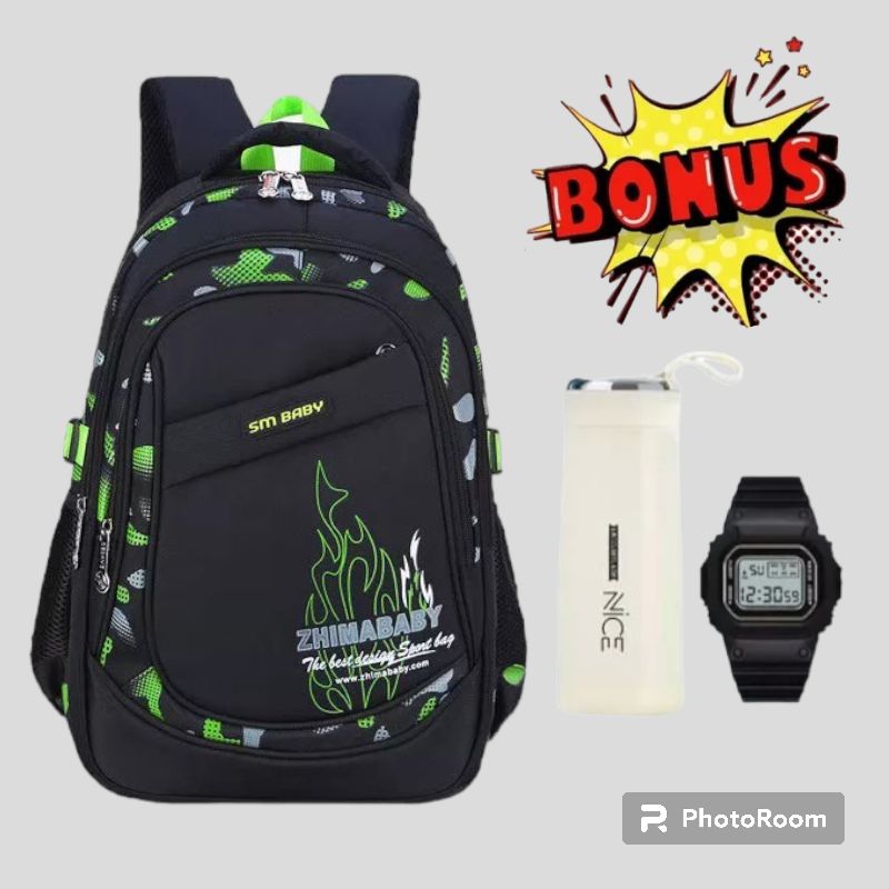 Tas Ransel Backpack Sekolah Kantor Pria Wanita SM baby
