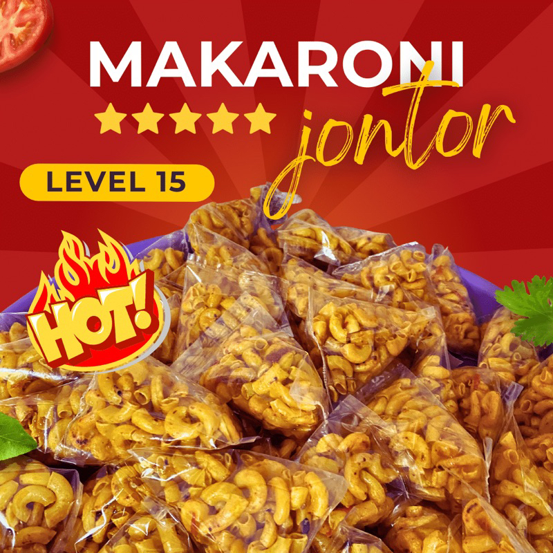 

Makaroni JONTOR Level 15 Pedas cemilan ringan UMKM