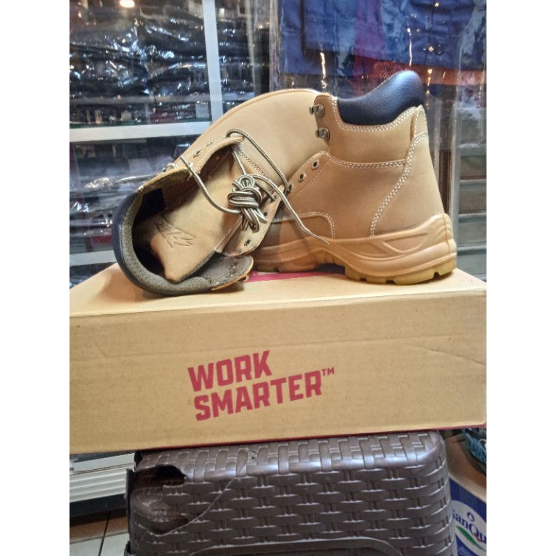 Jual Sepatu Safety Aetos Tungsten Mocca/Sepatu Safety Fashion Proyek Murah/Distributor Sepatu Aetos/