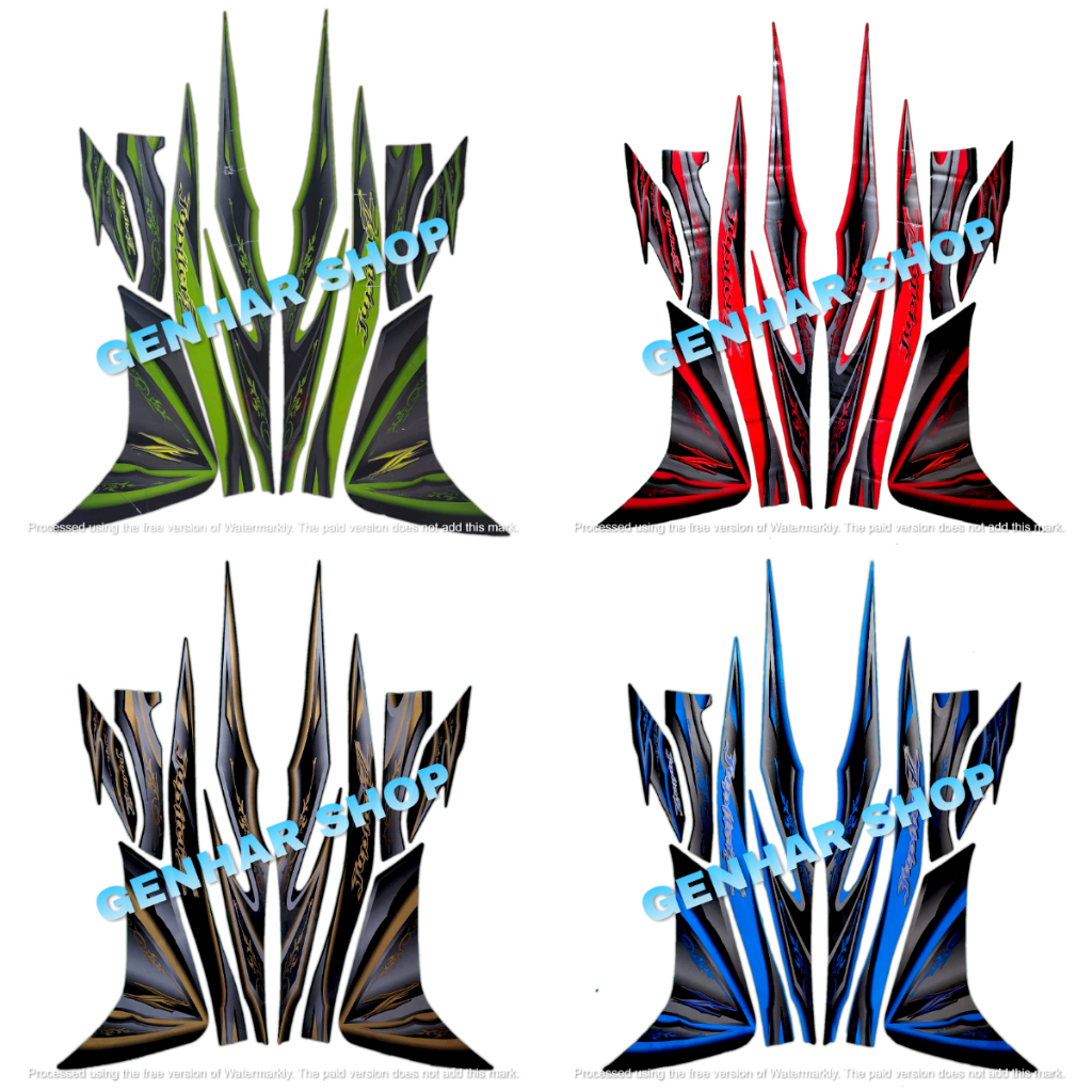 STIKER STRIPING MOTOR YAMAHA JUPITER Z 2010 SEPASANG STANDAR FULL SET