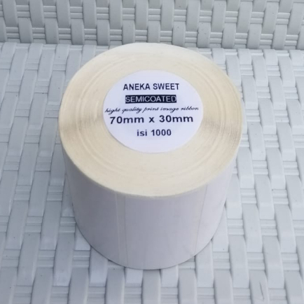 

Label 60mm X 30mm isi 1500 label semicoated barcode label
