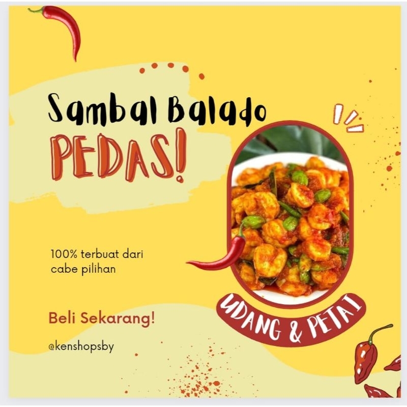 

sambal udang Pete balado