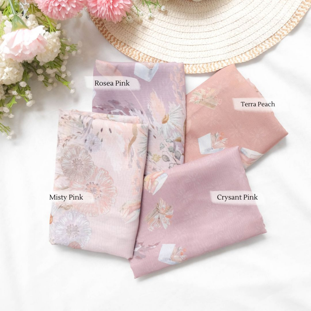 [Beli 3 GRATIS Hadiah] Hijabwanitacantik - Zinnia Scarf Polycotton Voal | Hijab Printing Segi Empat Scarf Motif | Jilbab Premium | Kerudung Segiempat