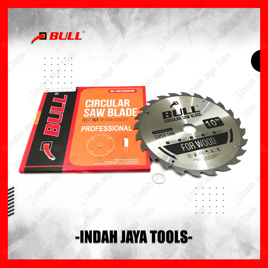 BULL SUPER THIN Circular Saw Blade 10 Inch 24T Mata Potong Kayu 24 T