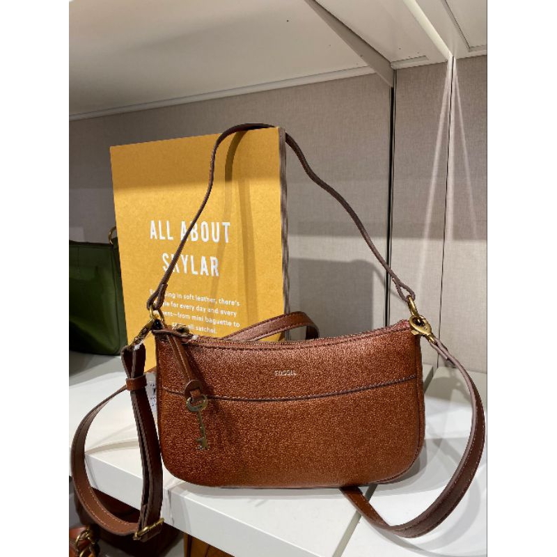 tasFossil Skylar Baguette mdm Brown k