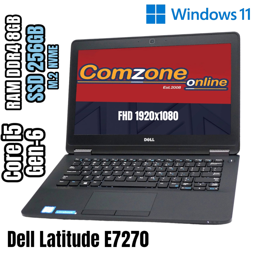 Laptop Bekas Dell Latitude E7270 Core i5 Gen6 DDR4 8GB SSD 256GB WebCam Win 11 nbd19t
