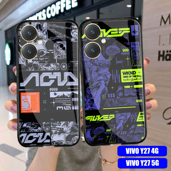 Softcase Glass Kaca VIVO Y27 4G VIVO Y27 5G [M160] Case HP VIVO Y27 4G VIVO Y27 5G - Casing VIVO Y27