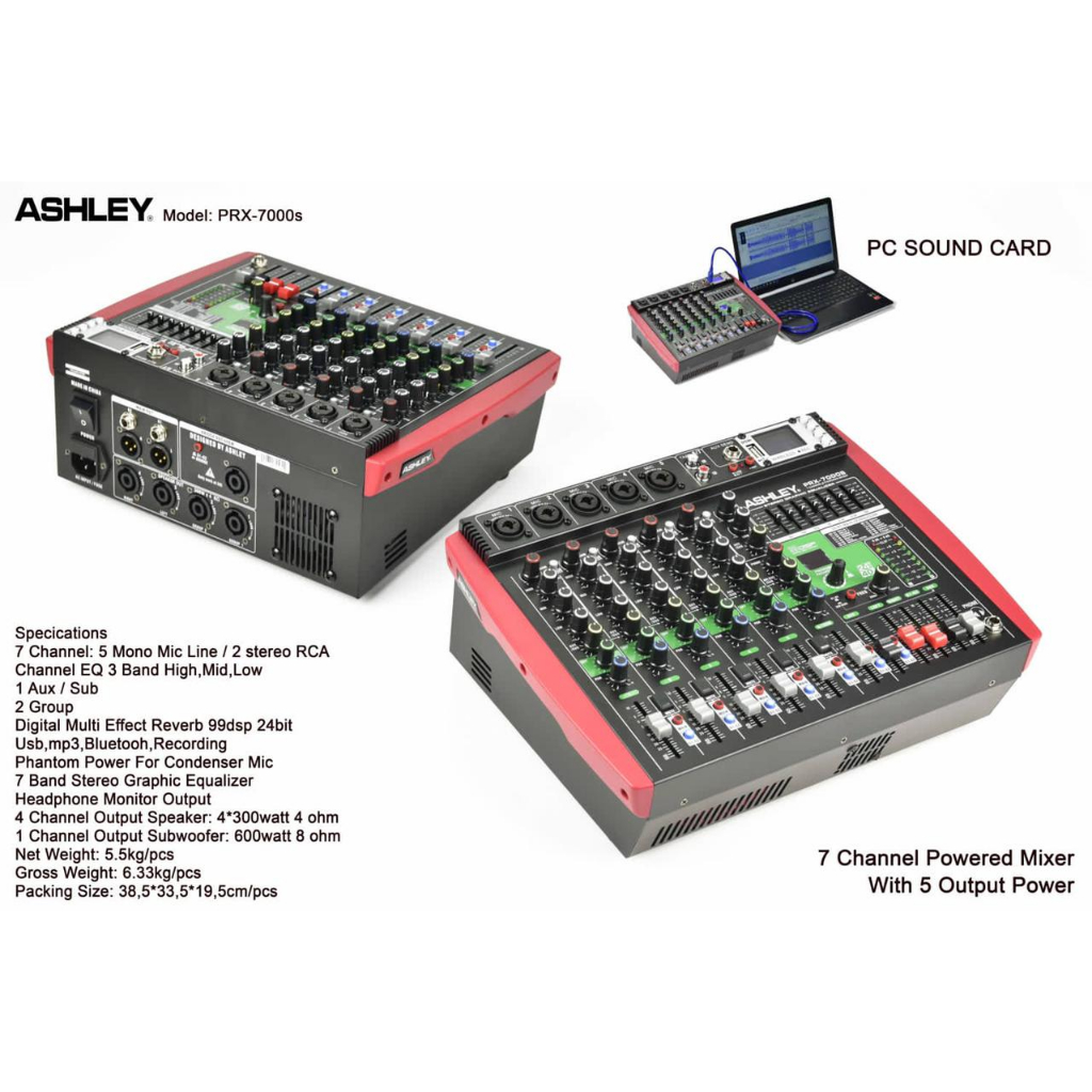 POWER MIXER ASHLEY PRX 7000S PRX 7000 S ORIGINAL