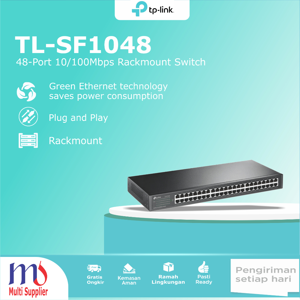 TP LINK SF1048 48 Port 10/100Mbps Rackmount Switch Hub TL-SF1048