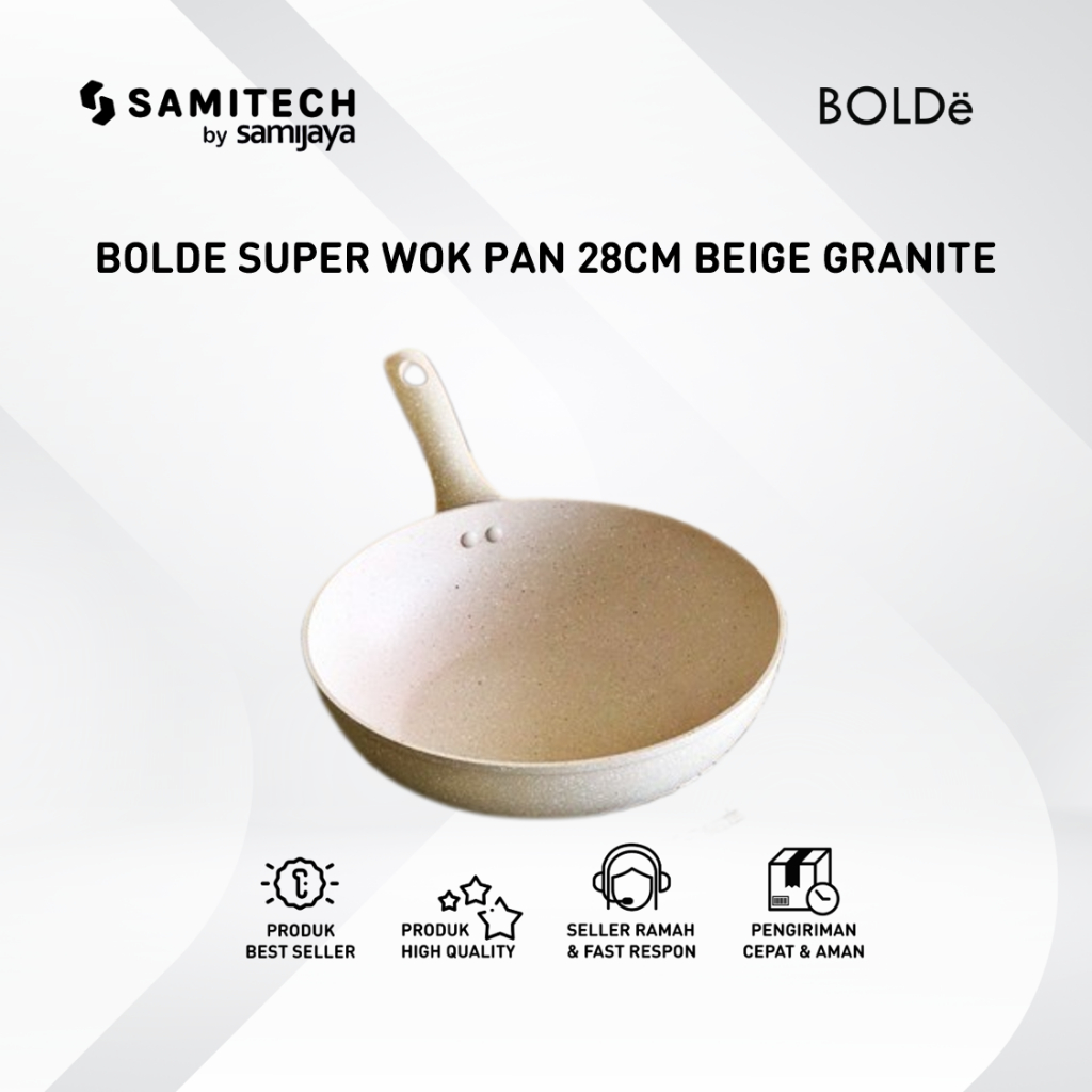 BOLDE WOK PAN 28 CM BEIGE NON GARANSI