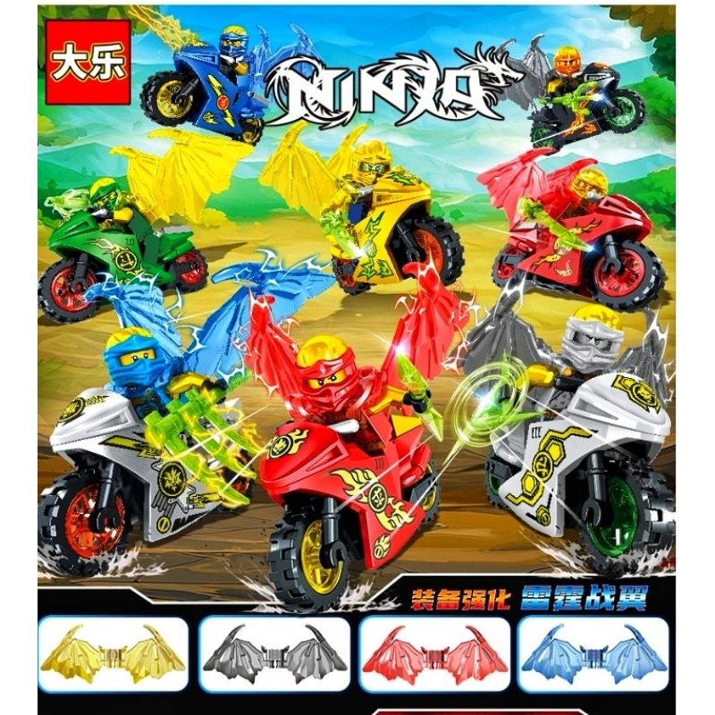 Mainan ninjago crystalized sayap lengkap dengan senjata 21001 kay jay cole zane lloyd nya