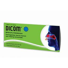 Dicom 10 Tablet Obat Pilek Hidung Tersumbat Dicom Strip
