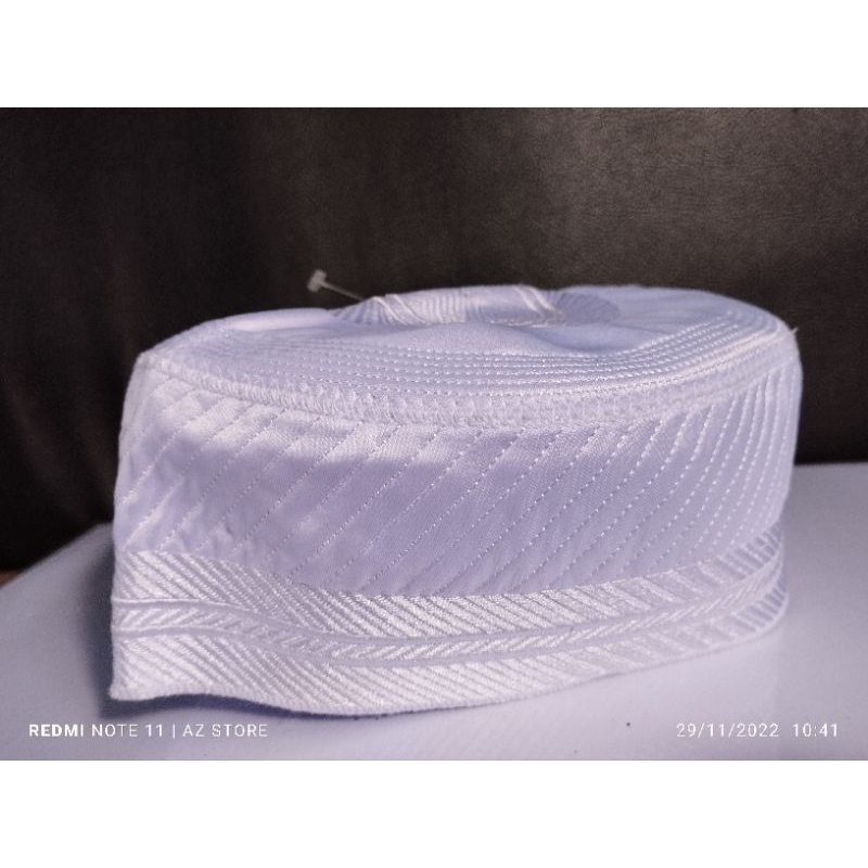 kupiah kopiah banglades putih mengkilap anak dan dewasa