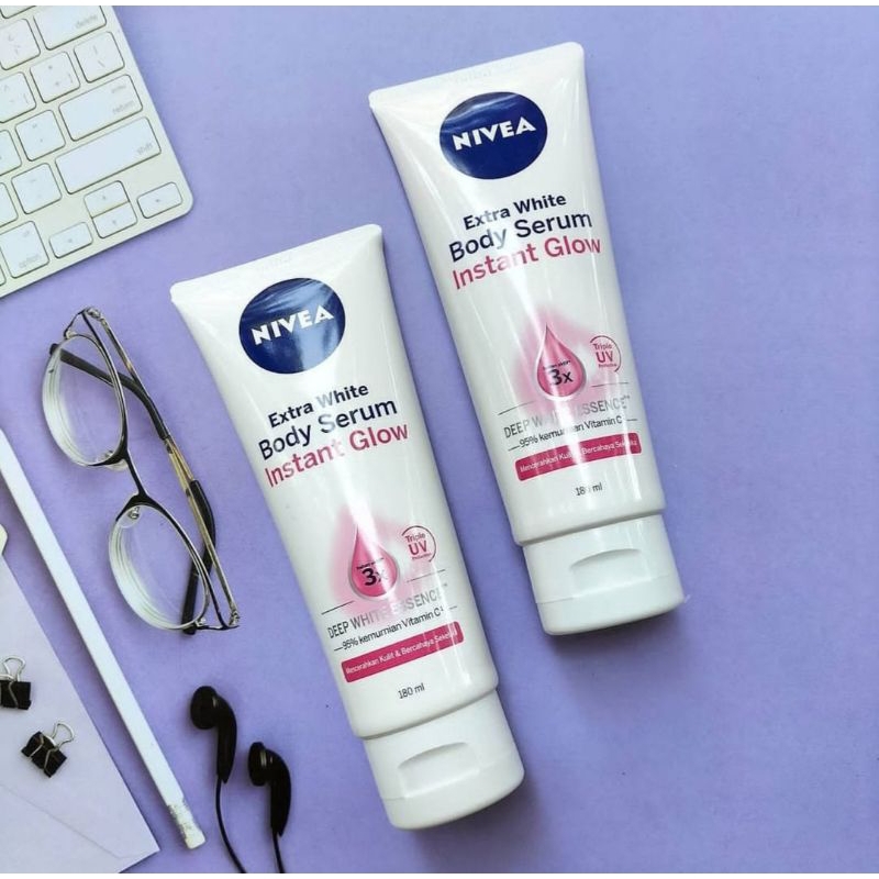 Nivea Extra White Body Serum Instant Glow 180ml (Body Lotion - Serum Instant Glow)