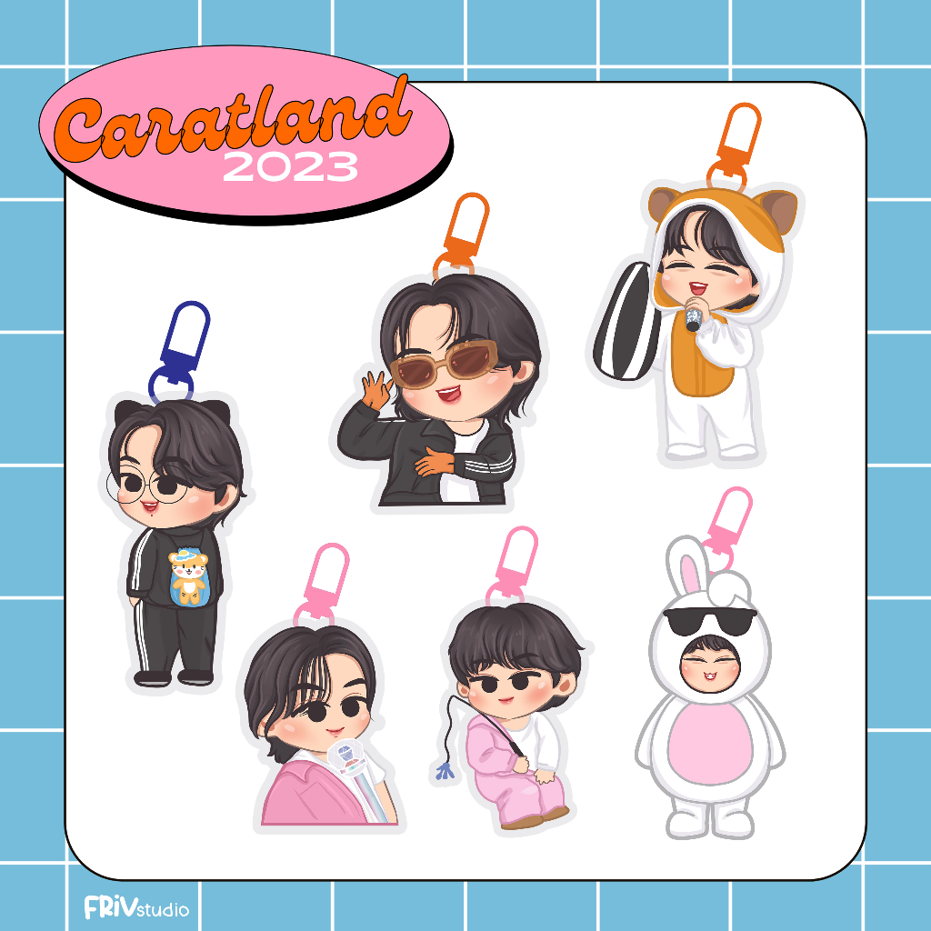 ACRYLIC CHIBI KEYCHAIN CARATLAND 2023 JEONGHAN HOSHI WONWOO