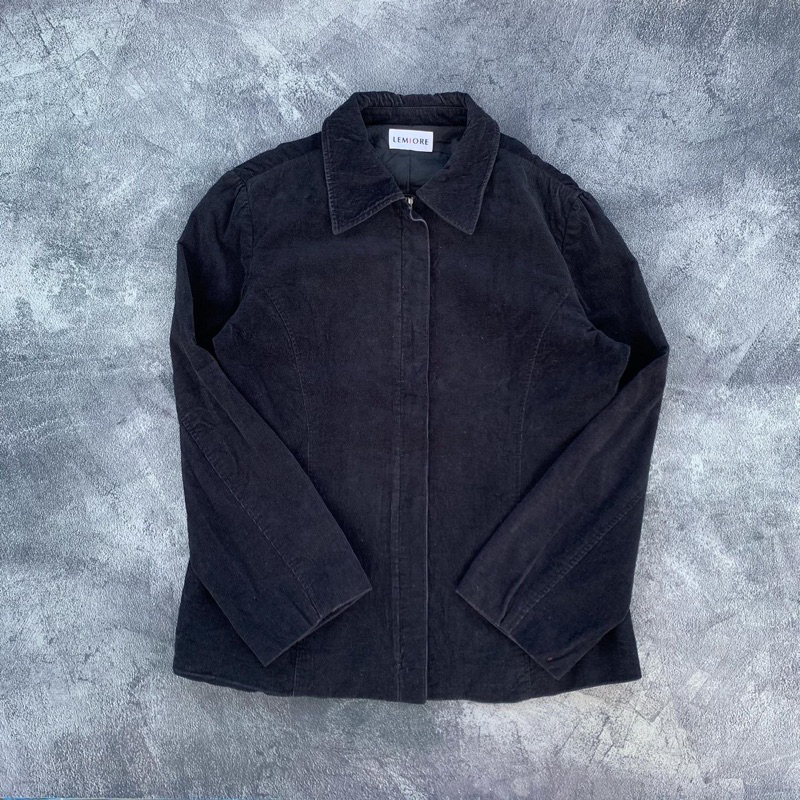 Outer Corduroy Jacket Hitam by Lemiore L | Jacket Corduroy Second | Corduroy Murah | Outer Corduroy 