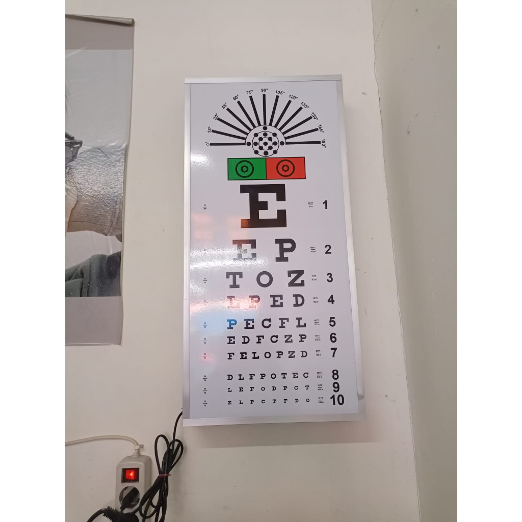 Snellen Lokal test chart lampu alat pemeriksaan mata kir optik kacamata