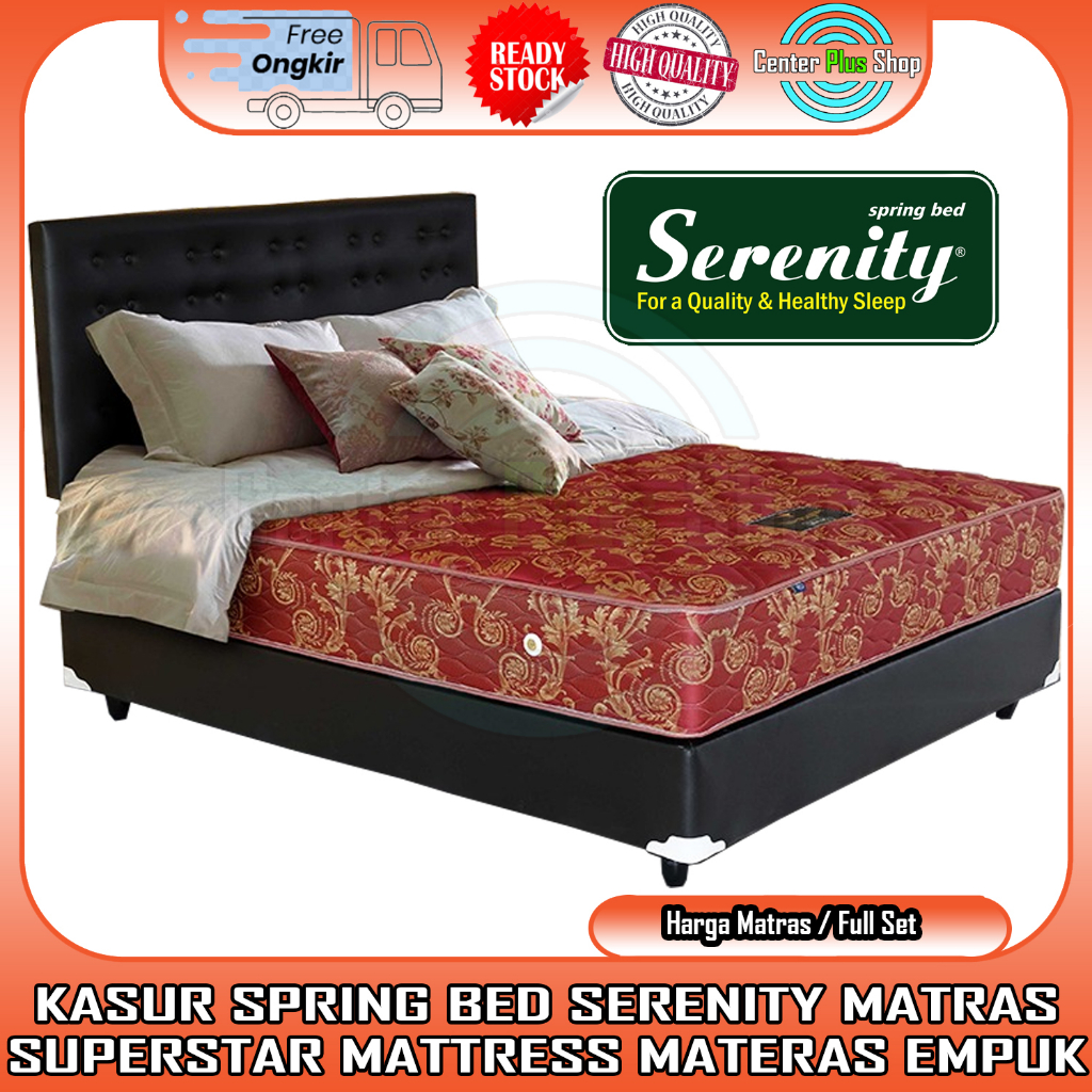 [Instan] KASUR ELITE SPRINGBED SERENITY SUPERSTAR FULL SET MATRAS MATERAS MATTRES MATRES TEMPAT TIDU