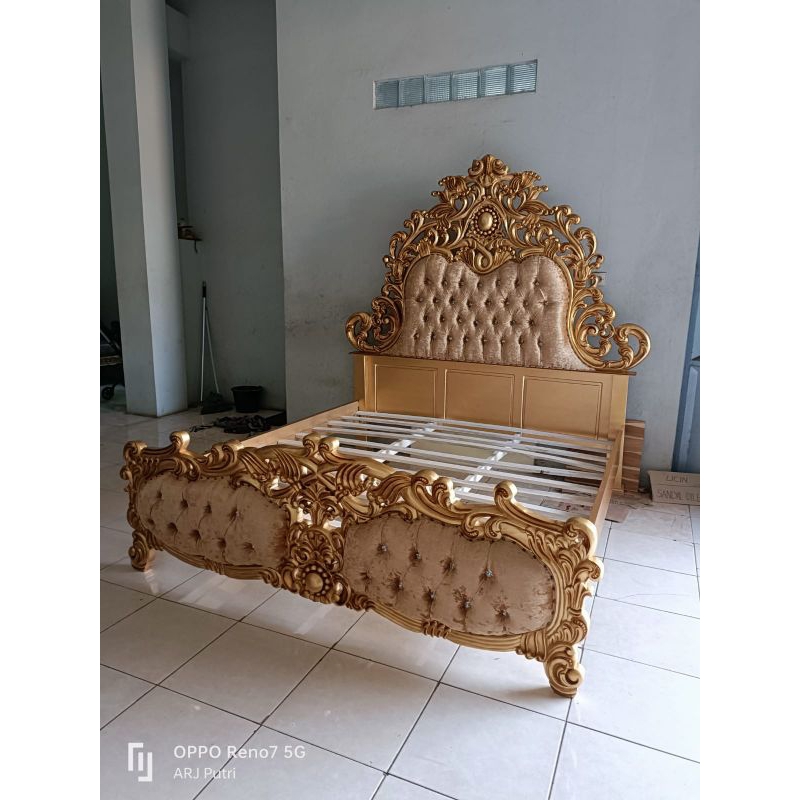 tempat tidur mewah, tempat tidur ukir, tempat tidur barong, dipan mewah mebel jepara
