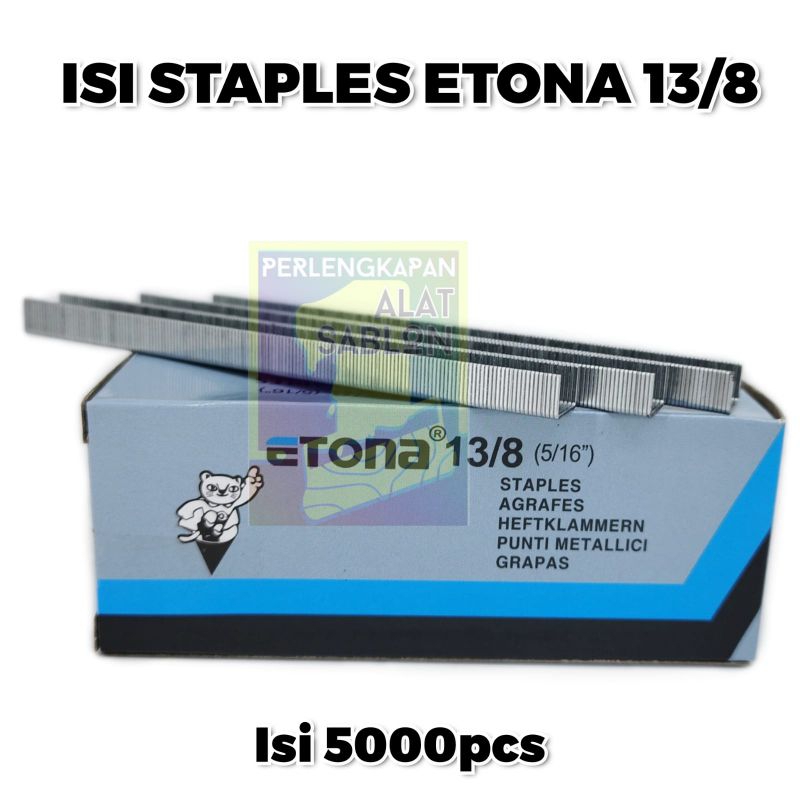 

ISI STAPLES ETONA 13/8 5000pcs GUN TACKER