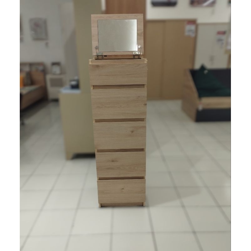 Selma Laura Laci Penyimpanan Mini 5 Tingkat Jackson Hickory - Oak Furniture Informa lemari baju rak 