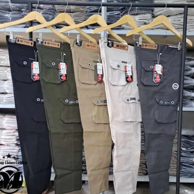 Celana Cargo Panjang Pria Hitam / Celana Panjang Cargo / Celana Panjang Pria / Celana Chargo Panjang