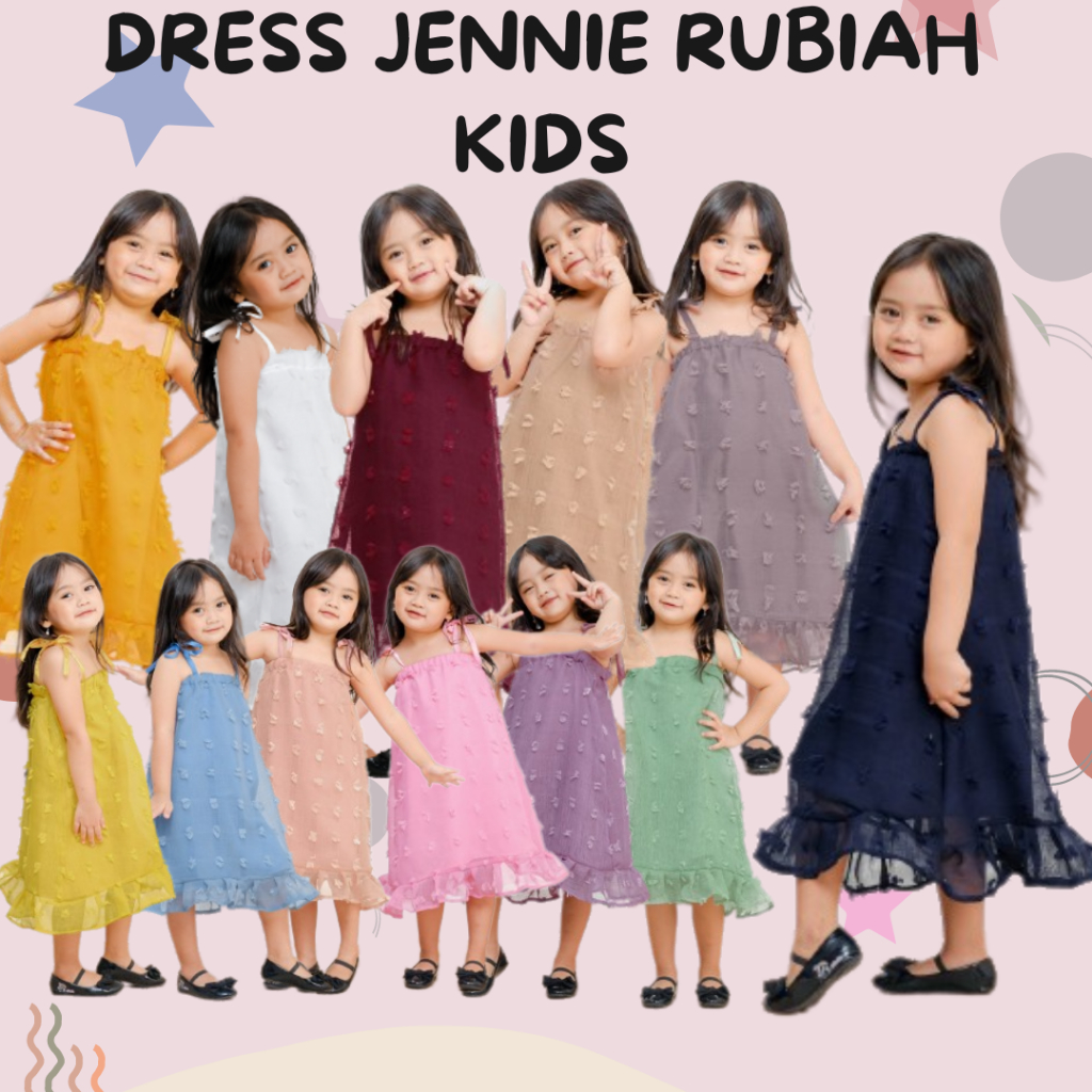 DRESS ANAK JENNIE RUBIAH KIDS DRESS COUPLE DRESS ANAK LUCU