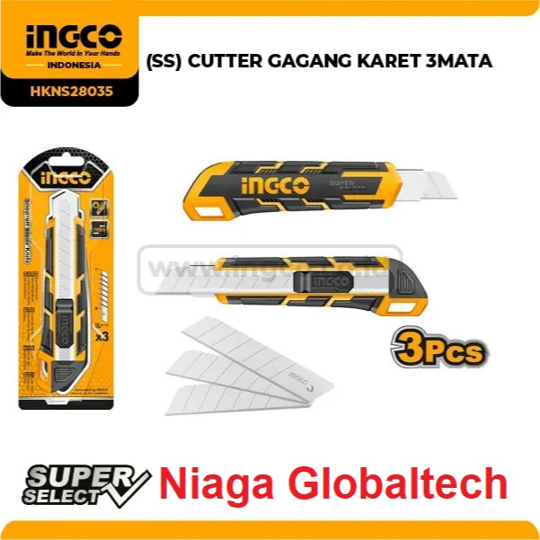 

INGCO CUTTER BESAR SNAP OFF BLADE KNIFE PISAU INGCO HKNS16001