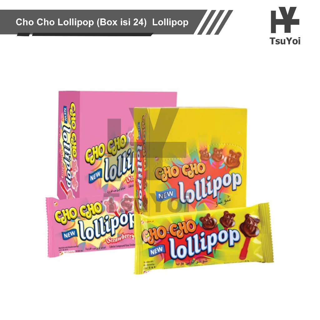 

Coklat Cho Cho Lollipop (Box isi 24) Coklat Lollipop