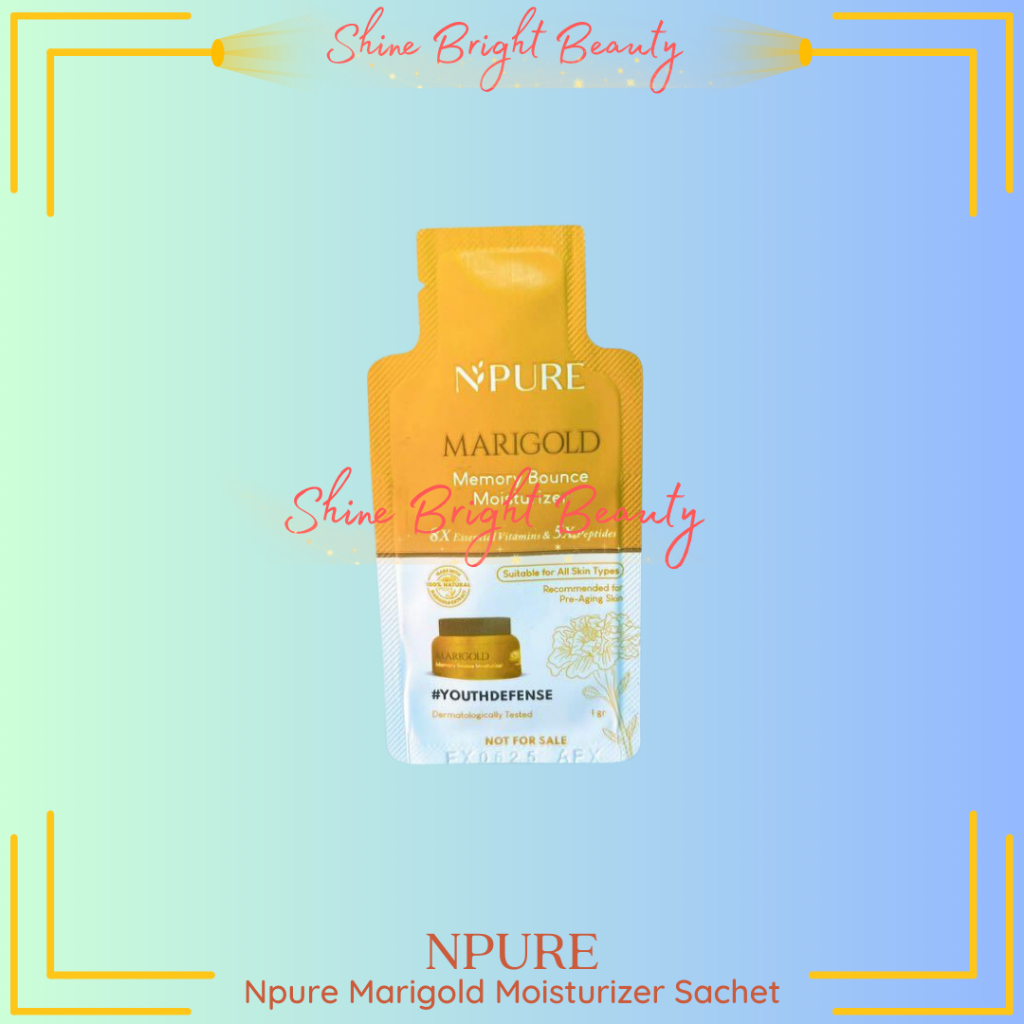 NPURE Moisturizer Marigold Sachet untuk mencegah penuaan dini - BPOM
