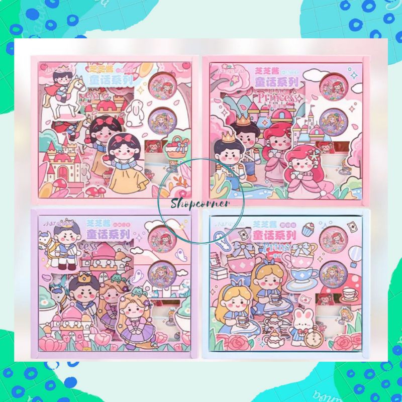 

Diary Set / Notebook Jurnal Kit Motif Kartun Disney Princess Ariel Snow White Alice Rapunzel