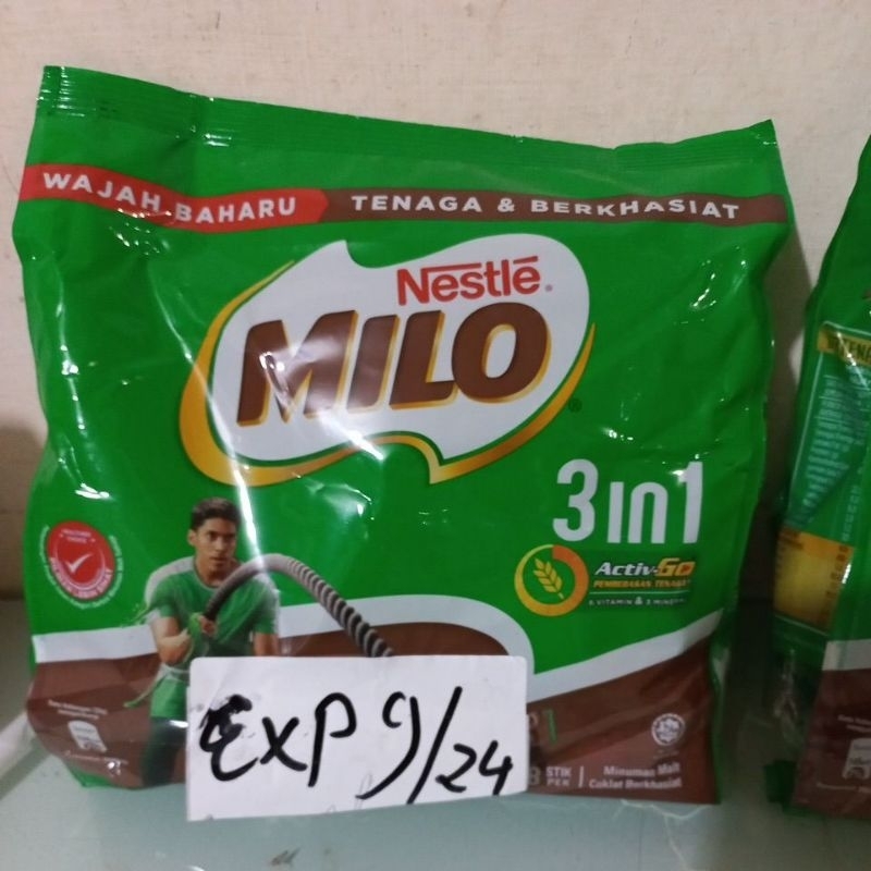 MILO MALAYSIA 3 in 1 (21stik)  MILO 3in1 NEW PACKING