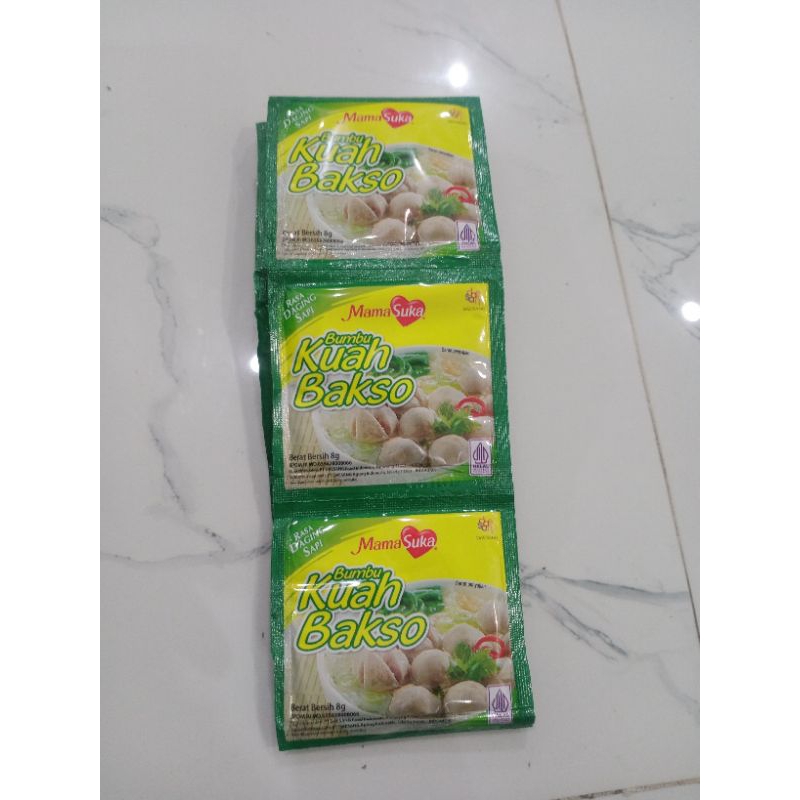 

Bumbu Kuah Bakso Mama Suka 8gram 10 sashet