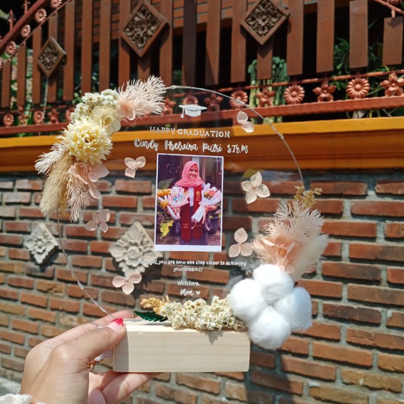 

Acrilic Costum Lettering//dreid flower//Hampers unik//kado estetik