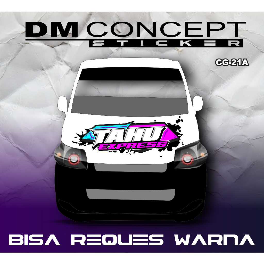 DECAL KAP DEPAN GRANDMAX SIMPLE MURAH BERKUALITAS KODE CG-021