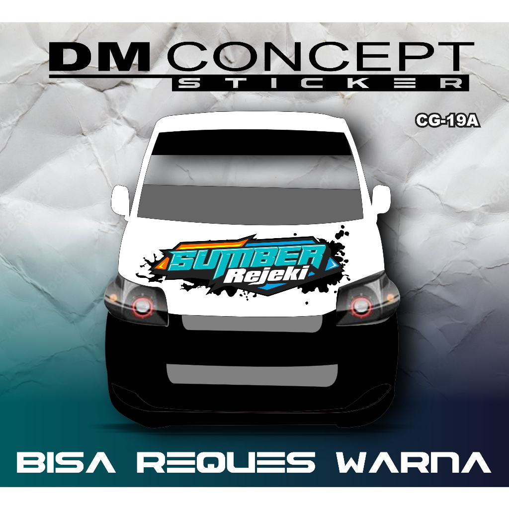 DECAL KAP DEPAN GRANDMAX SIMPLE MURAH KODE CG-019
