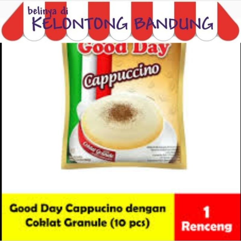 

Good Day Cappuccino Kopi Gooday Capucino Instant Sacet per Renceng Renteng Gantung