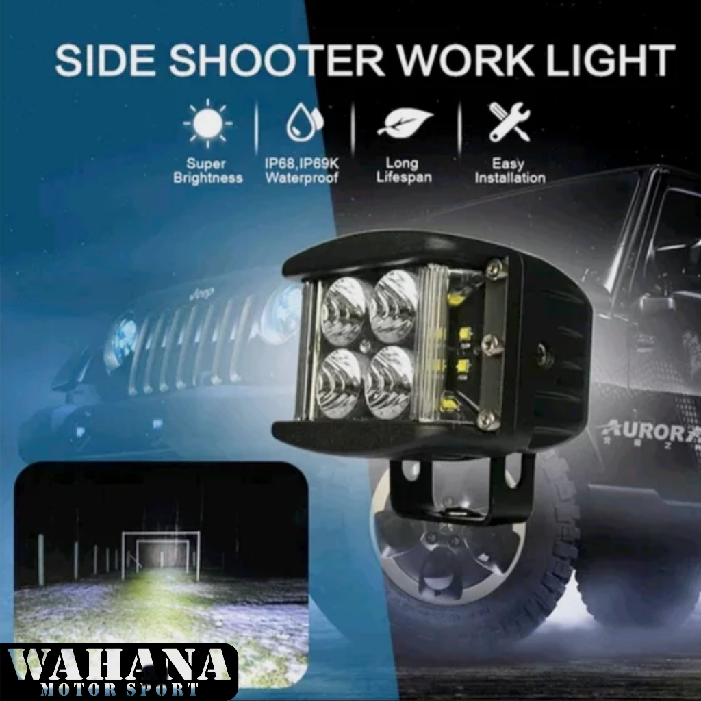 Spot Light Lampu Tembak Sorot LED 4Inch Merk Aurora