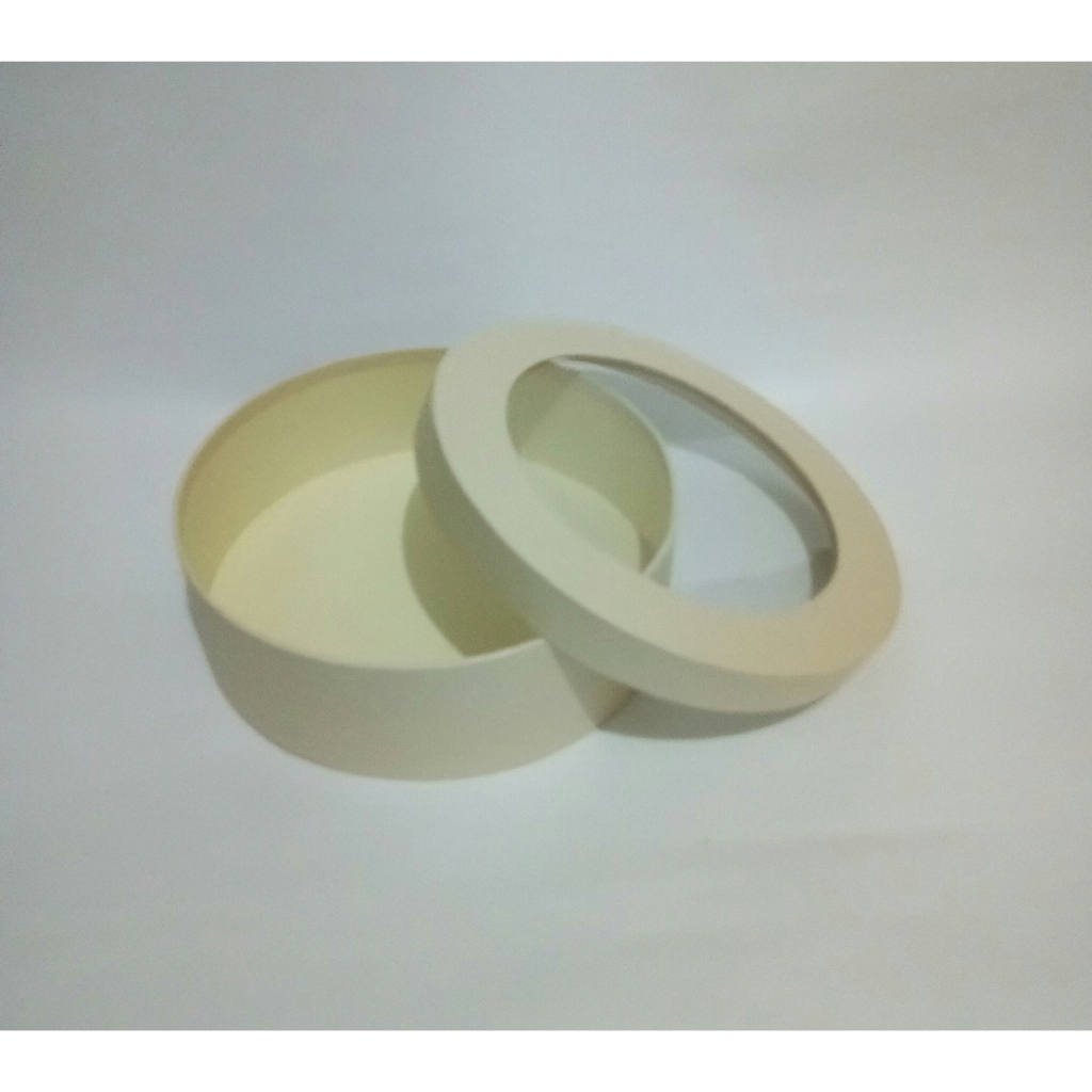 Box Bulat D22 T10 / Bloom Box / Box Bunga / Gift Box / Box Tutup Jendela Mika Bulat