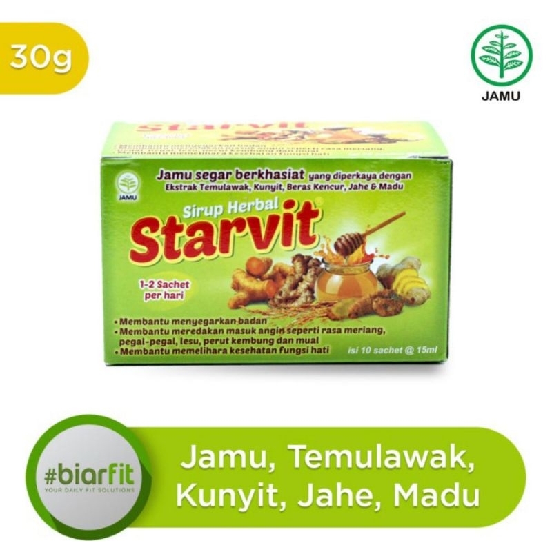 

STARVIT SIRUP HERBAL JAMU SEGAR BERKHASIAT / 10 SACHET