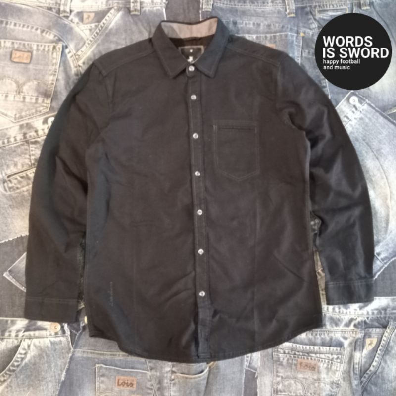 LOIS JEANS KEMEJA HITAM SLIM FIT - KLL403 -