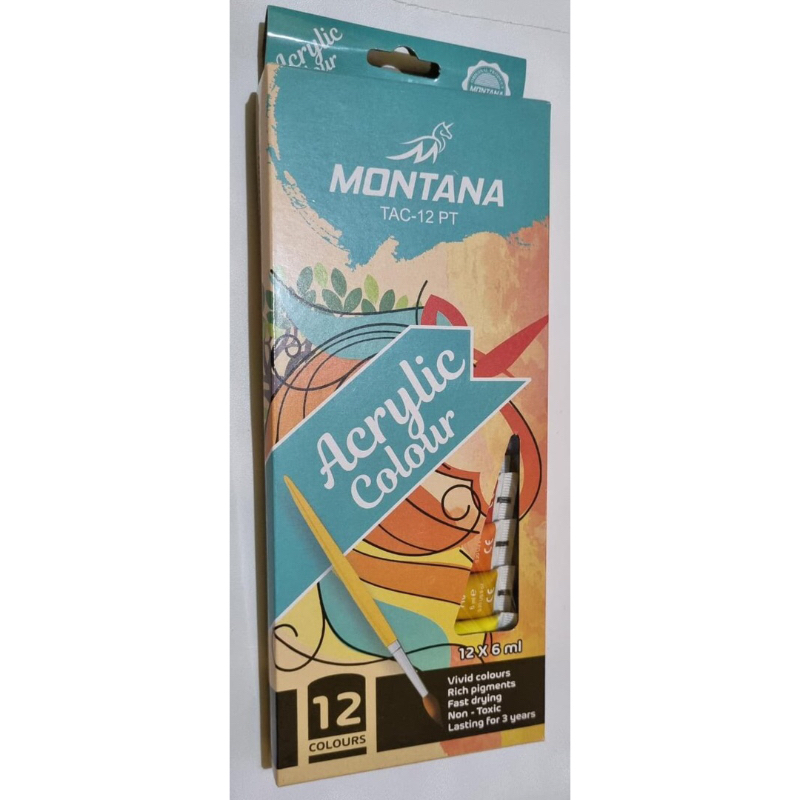 

Montana Akrilik Color 12 Warna/Cat Akrilik Montana TAC-12PT